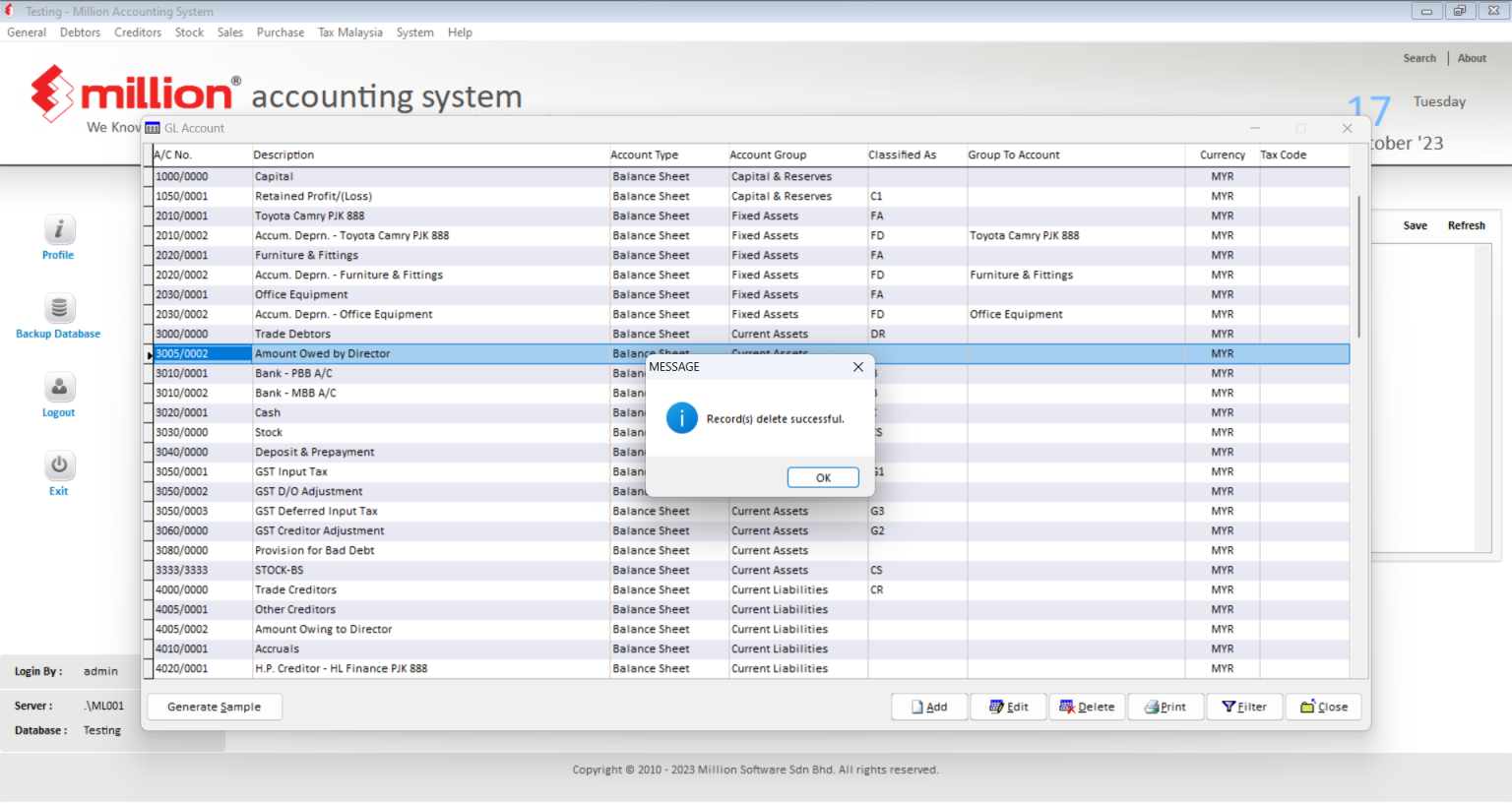 General Account - Million Software
