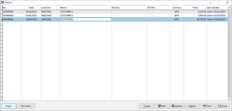 Sales Invoice | Million Software