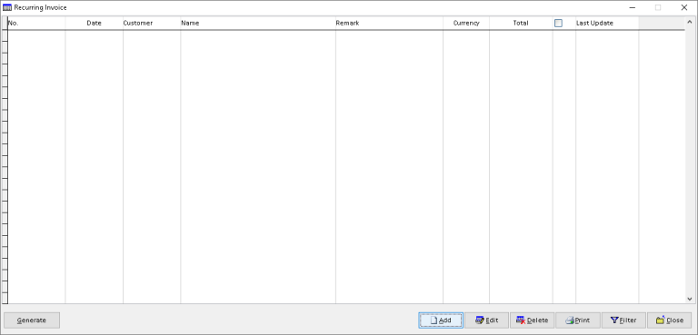 Sales Recurring Order | Million Software