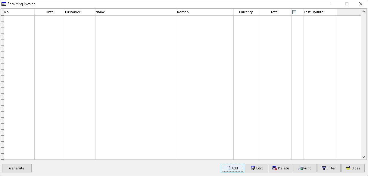 Sales Recurring Order | Million Software